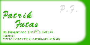 patrik futas business card